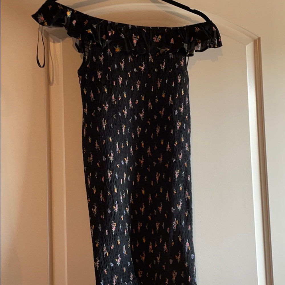 Forever 21 black with flowers dress